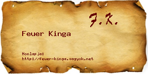Feuer Kinga névjegykártya
