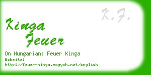 kinga feuer business card